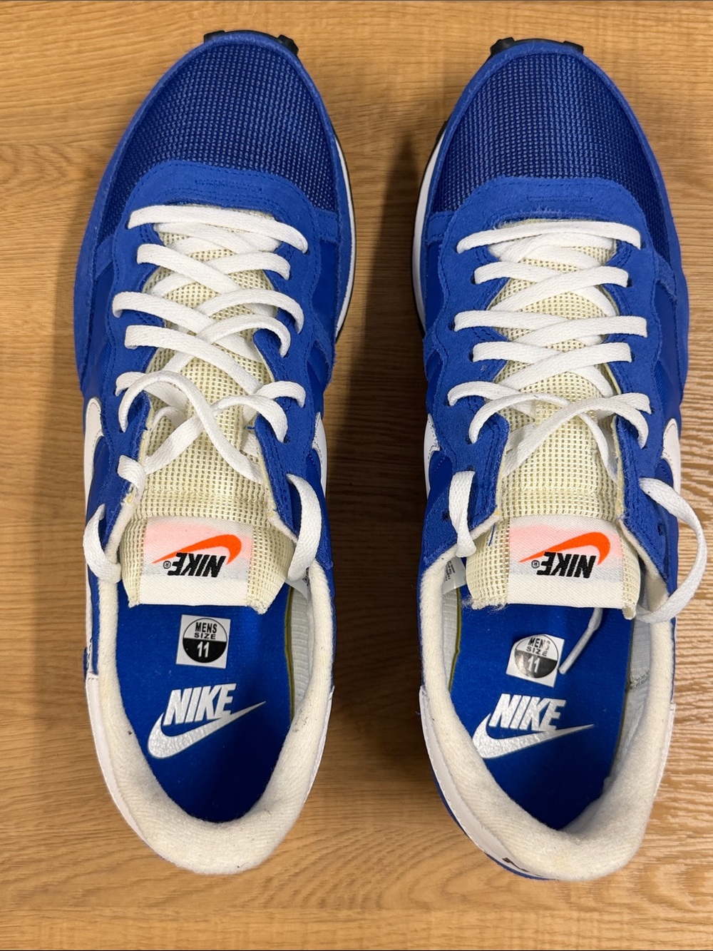 Nike Blue and White Retro Runner Sneakers - Picture 9 of 9